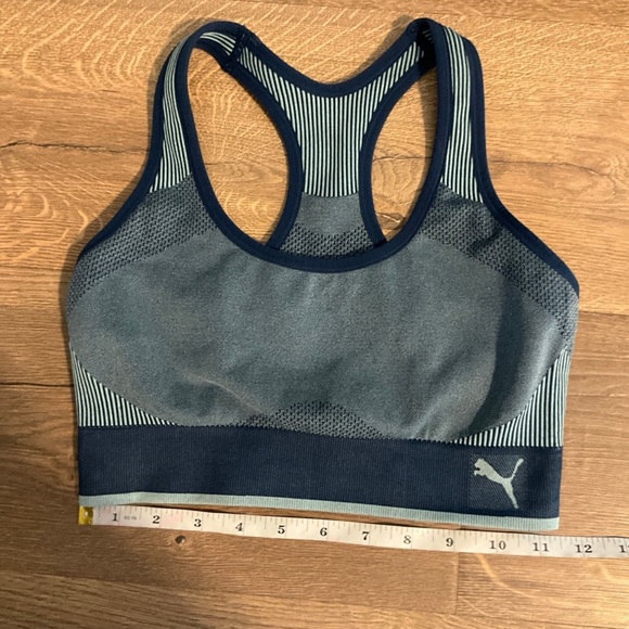 Puma blue on blue Sports Bra, M - Picture 4 of 5